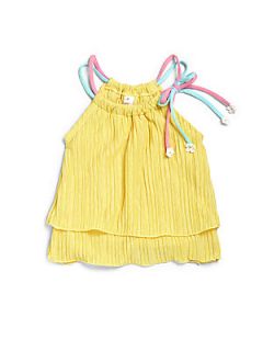 Love U Lots Toddlers & Little Girls Double Layer Top   Yellow