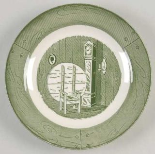 Royal (USA) Colonial Homestead Green Salad Plate, Fine China Dinnerware   Green