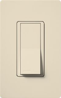 Lutron CA1PSHLA Light Switch, Claro Decorator Rocker Switch, SinglePole Light Almond