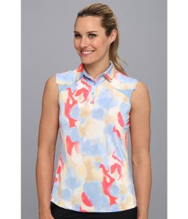 DKNY Golf Floral Print Sleeveless Top Womens Sleeveless (Blue)
