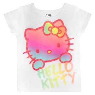 Hello Kitty Infant Toddler Girls Short Sleeve Tee   White 4T