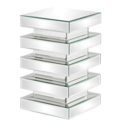 Stepped 20 inch Glass Mirror Pedestal