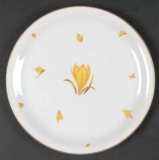 Easterling Golden Crocus Salad Plate, Fine China Dinnerware   Large Yellow Flowe
