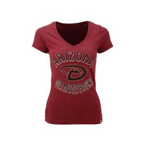 Arizona Diamondbacks 47 Brand MLB Womens V Neck Circle Arch Scrum T Shirt