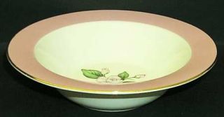Homer Laughlin  Glenwood 9 Round Vegetable Bowl, Fine China Dinnerware   Pink/W