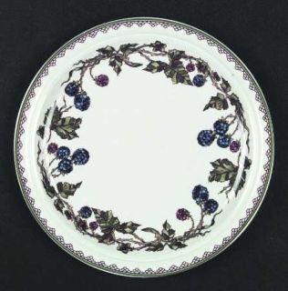 Goebel Brombeere Dinner Plate, Fine China Dinnerware   Green Band, Berries And L