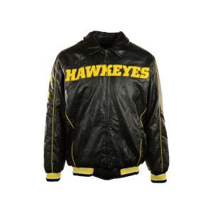 Iowa Hawkeyes GIII NCAA Faux Leather Jacket