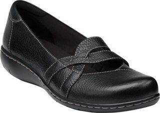 Womens Clarks Sixty Cruise   Black Tumbled Leather Casual Shoes