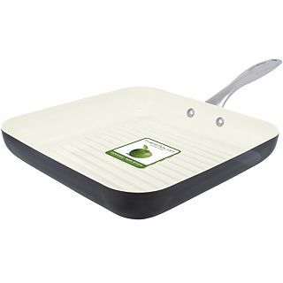 Green Pan GreenPan Lima I Love Cooking 11 Ceramic Square Grill Pan for Meat