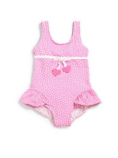 Florence Eiseman Infants Hearts Skirted Swimsuit   Pink