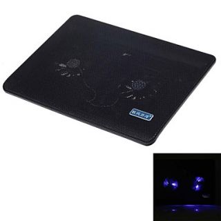 Shunzhan SZ215 USB 2.0 Cooling Pad 2 Fan Cooler for 14 Notebook Laptop   Black