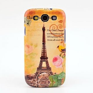 Famous Eiffel Tower with Bird Pattern Case Cover for Galaxy 3 I9300