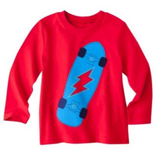 Circo Infant Toddler Boys Long Sleeve Skateboard Tee   Red 2T