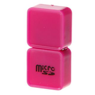 Mini USB Memory Card Reader (Pink)