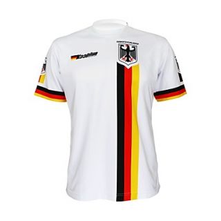 KOOPLUS   German National Team PolyesterLycra White Short Sleeve Cycling T Shirt
