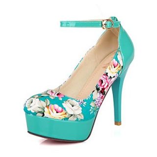 Patent Leather Womens Stiletto Heel Pumps Heels with Flower Shoes (More Colors)