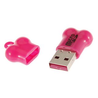 USB 2.0 Memory Card Reader (Rose/Blue/Green)