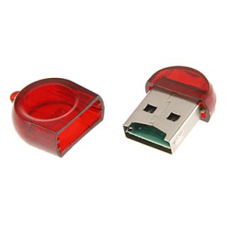 Mini USB Memory Card Reader (Yellow/Red)