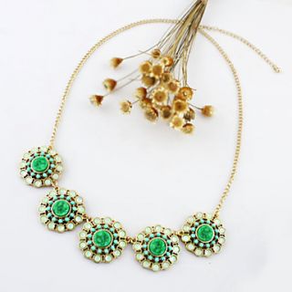 Kayshine Green Diamond Daisy Necklace