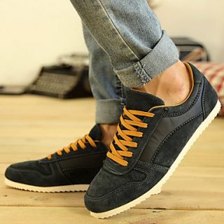 Suede Mens Flat Heel Comfort Fashion Sneakers Shoes With Lace up(More Colors)
