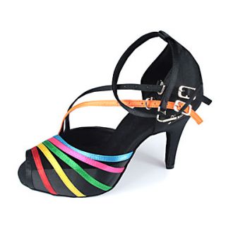 Colorful PU Ribbon Décor Multi Arch Strap Hollow out Latin Dance Sandals(More Colors)
