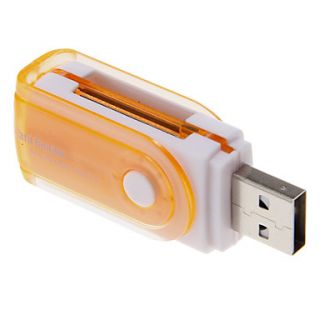 4 in 1 USB 2.0 Multi Card Reader (Purple/Black/Orange)