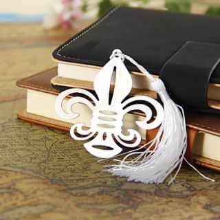 Silver Flower de luce Bookmark with Tassel