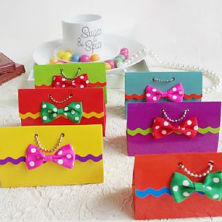 Handbag Shaped Favor Bags with Bow   Set of 12 (More Colors)