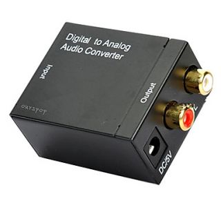 Ourspop M704 Digital to Analog Audio Converter DAC Converter   Black (US Plug)