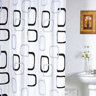 Shower Curtain Modern Style Geometric Print W71 x L71