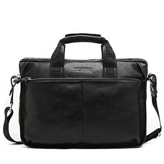 New Classic Mens Genuine Leather Briefcase Laptop Shoulder Bag