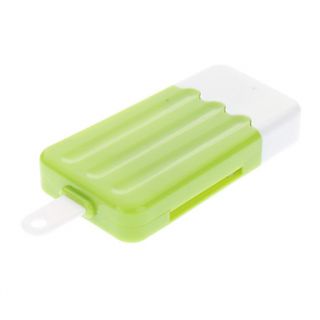 Ice Cream Style 4 in one USB Memory Card Reader (White amd Green)