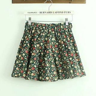 Womens Vintage Flower Skirt