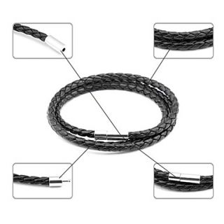 Unisex PU Leather Braided Rope Bracelet Wrist Chain Bracelet