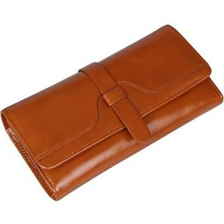 Womens Genuine Leather Oil Wax Leather Wallets