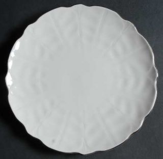 John Aynsley Spring Crocus Salad Plate, Fine China Dinnerware   White Embossed C
