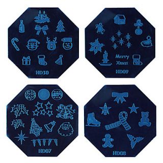 1PCS Halloween Nail Art Stamp Stamping Blue Image Template Plate HD Series NO.7 10 (Assorted Colors)