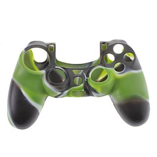 Silicone Skin Case for PS4 Controller (Black Green White)