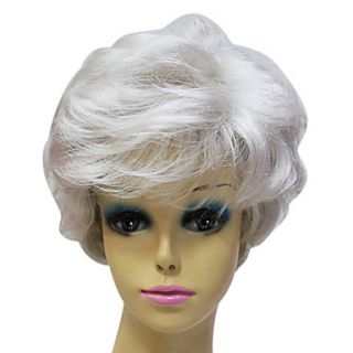 Capless High Quality Synthetic Janpanese Kanekalon Short Grey Color Short Hair Wig