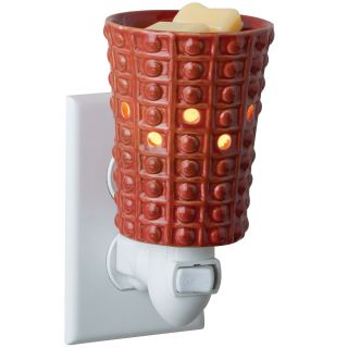 Candle Warmers Pebblestone Plug In Fragrance Warmer, Red