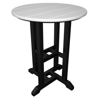 POLYWOOD Contempo 24 in. POLYWOOD Round Dining Table   RT224FBLAR