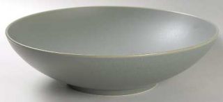 Crate & Barrel Linden 11 Round Vegetable Bowl, Fine China Dinnerware   Matte Gr