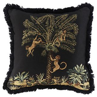18 Tree Jacquard Tassels Polyester/Cotton Decorative Pillow With Insert