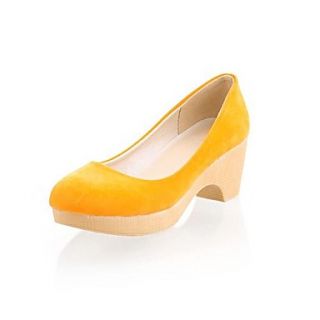 Suede Womens Chunky Heel Pumps Heels Shoes(More Colors)