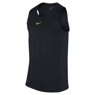 Nike Hybrid Mens Sleeveless Basketball Shirt   Black