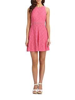 Lace Racerback Dress   Pink