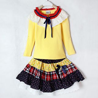 Girls Bow and Lace Cute Summer 2 Pieces Clothing Sets