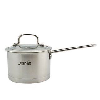 4 QT 2 Layer Stainless steel Saucepan with Handle and Glass Cover