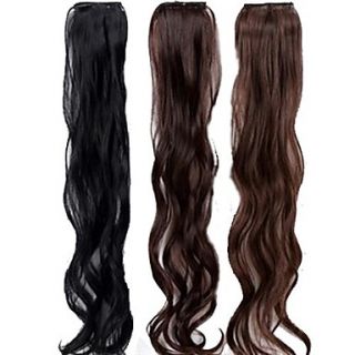19 inch Clip in Synthetic Hair Extensions Hair Pieces 3 Colors Available