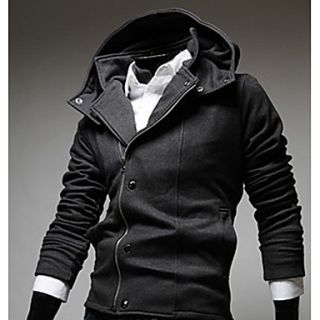 Mens Korean Version Hoodie Coat